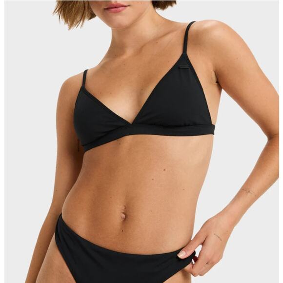 Roxy Women's Anthracite Beach Classics Fixed Tri Bikini Top Size XXL - Picture 1 of 8